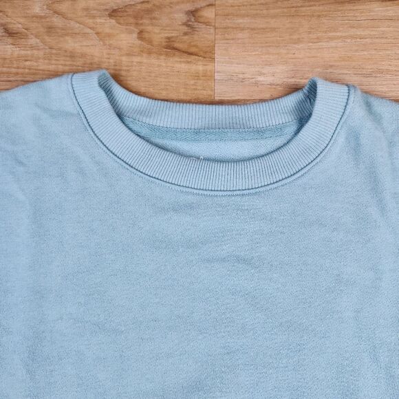 🩵NWT Aqua Lightweight Hi-Low Long Sleeve Sweatshirt Large - Picture 7 of 12